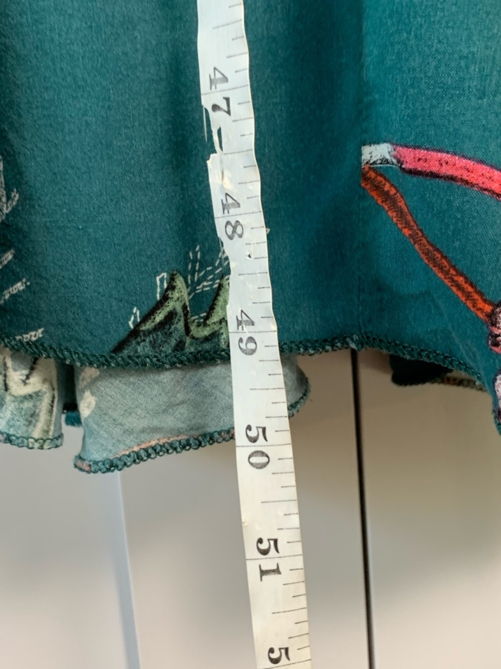 Jaase Maxi Dress XS Teal Floral Boho Autumn Wedding Guest Smocked V-Neck - Picture 15 of 16